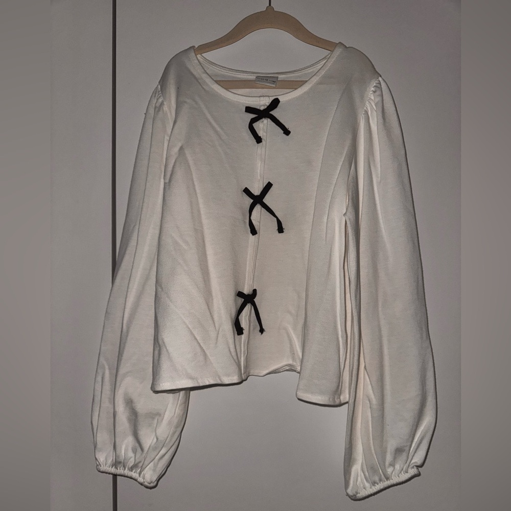 Kids Zara Blouse with Black Bow Details